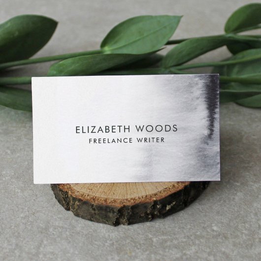 Carte De Visite Aquarelle noir et blanc Abstrait B