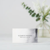 Carte De Visite Aquarelle noir et blanc Abstrait B (Debout devant)