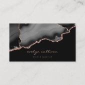 Carte De Visite aquarelle noire agate (Devant)