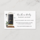 Carte De Visite Aquarelle Noire Chic Entrée (Devant)