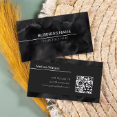 Carte De Visite Aquarelle noire fraîche masculine