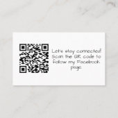 Carte De Visite Aquarelle Notes musicales Code QR personnalisé (Dos)