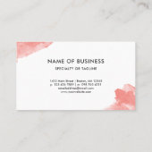 Carte De Visite Aquarelle ocre d'or de corail (Dos)