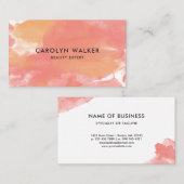 Carte De Visite Aquarelle ocre d'or de corail (Devant / Derrière)