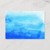 Carte De Visite Aquarelle Ombrée Bleue (Dos)