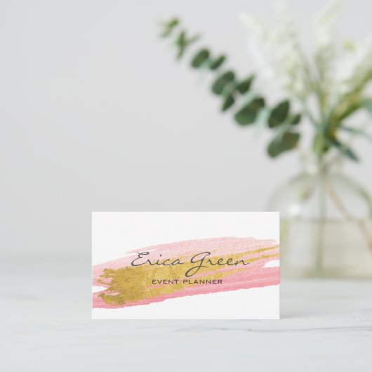 Carte De Visite Aquarelle or (Debout devant)