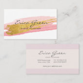 Carte De Visite Aquarelle or (Devant / Derrière)