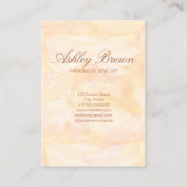 Carte De Visite Aquarelle Or Bijoux artisanal Écran d'oreille (Dos)