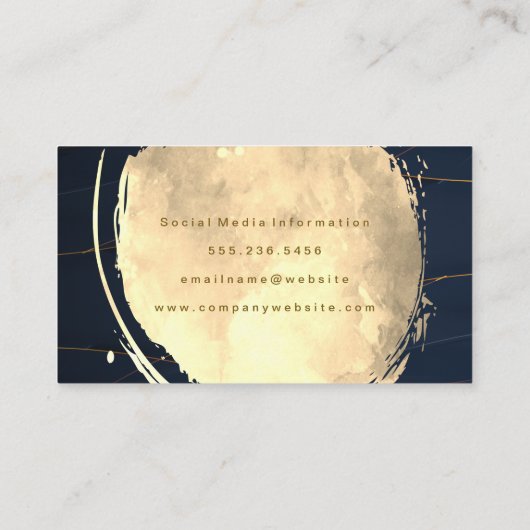 Carte De Visite Aquarelle Or Brossé (Dos)