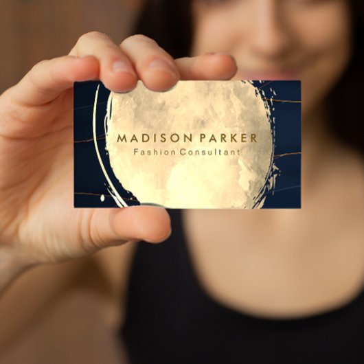 Carte De Visite Aquarelle Or Brossé