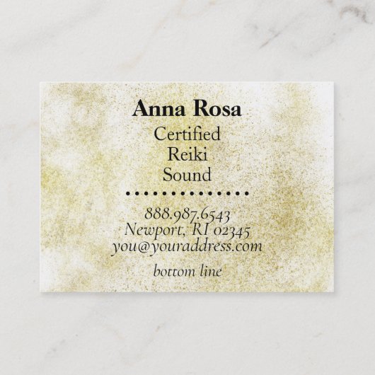 Carte De Visite ** Aquarelle or doré Parties scintillant papillon (Dos)