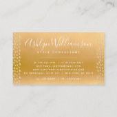 Carte De Visite Aquarelle or orange turquoise violet monogramme (Dos)