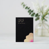 Carte De Visite Aquarelle or Porte-oreille Floral (Debout devant)