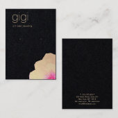 Carte De Visite Aquarelle or Porte-oreille Floral (Devant / Derrière)