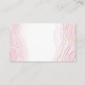 Carte De Visite Aquarelle or rose (Devant)