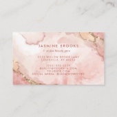 Carte De Visite Aquarelle or rose pâle (Dos)