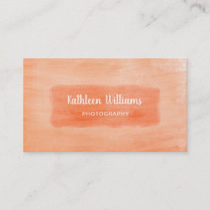 Carte De Visite Aquarelle orange