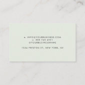 Carte De Visite Aquarelle Orchidées blanches & Kumquats Garland (Dos)