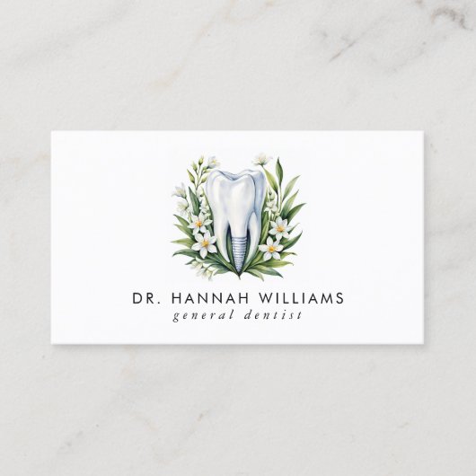 Carte De Visite Aquarelle orthodontiste dentaire moderne Code QR (Devant)