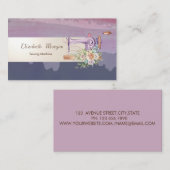 Carte De Visite Aquarelle Paint Splash, Bande, Machine à coudre (Devant / Derrière)