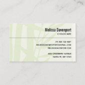 Carte De Visite Aquarelle Panda Ours Maman & Bébé en Bambou (Dos)