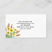 Carte De Visite Aquarelle Papillon jaune orange (Dos)