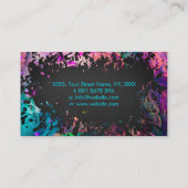 Carte De Visite Aquarelle papillon sur ardoise noire (Dos)