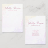 Carte De Visite Aquarelle Pastel Bijoux artisanaux Écran d'oreille (Devant / Derrière)