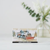 Carte De Visite *~* Aquarelle Pastel Enlèvement de neige Camion de (Debout devant)