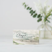 Carte De Visite Aquarelle Paysage Signature professionnelle de lux (Debout devant)