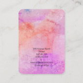 Carte De Visite Aquarelle Peach Rose Elevage Display (Dos)