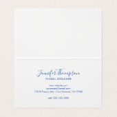 Carte De Visite Aquarelle Peacock Feather (Intérieur déplié)