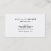 Carte De Visite Aquarelle peinte à la main bleu rose éclaboussure (Dos)