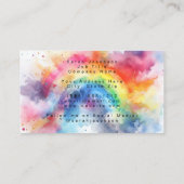 Carte De Visite Aquarelle Peinture Explosion Couleur arc-en-ciel (Dos)