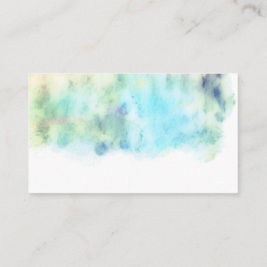 carte de visite aquarelle personnalisé double face (Dos)