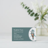 Carte De Visite Aquarelle personnalisée Kingfisher Bird (Debout devant)