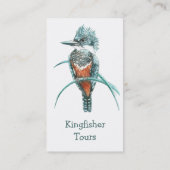 Carte De Visite Aquarelle personnalisée Kingfisher Bird (Dos)