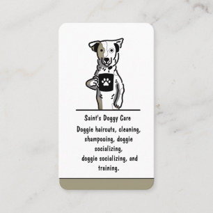 Carte De Visite Aquarelle Pet Sitter Chien Walker Groomer