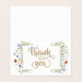 Carte De Visite Aquarelle Petit cadre de prairie Fleur sauvage (Extérieur déplié)