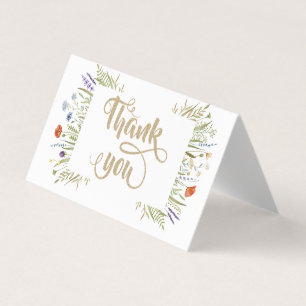 Carte De Visite Aquarelle Petit cadre de prairie Fleur sauvage