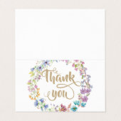 Carte De Visite Aquarelle Petit Fleur sauvage Feu de prairie (Extérieur déplié)