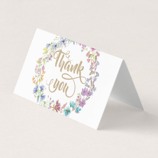 Carte De Visite Aquarelle Petit Fleur sauvage Feu de prairie (Devant)