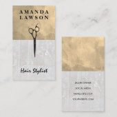 Carte De Visite Aquarelle | Pierre de marbre (Devant / Derrière)