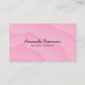 Carte De Visite Aquarelle Pink Lotus Thérapiste de massage (Dos)