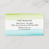 Carte De Visite Aquarelle Plage Turquoise Abstraite moderne (Dos)