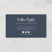 Carte De Visite Aquarelle Poted Houplant Script de signature (Dos)