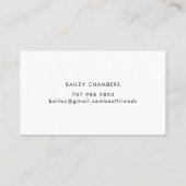 Carte De Visite Aquarelle pour animal de chat (Dos)