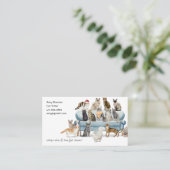 Carte de visite aquarelle pour garde de chat (Debout devant)