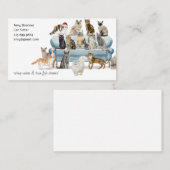 Carte de visite aquarelle pour garde de chat (Devant / Derrière)
