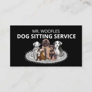 Carte de visite aquarelle pour la garde de chiens